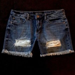 ASHLEY MASON Destroyed CUT OFF Jean Shorts Sz 31